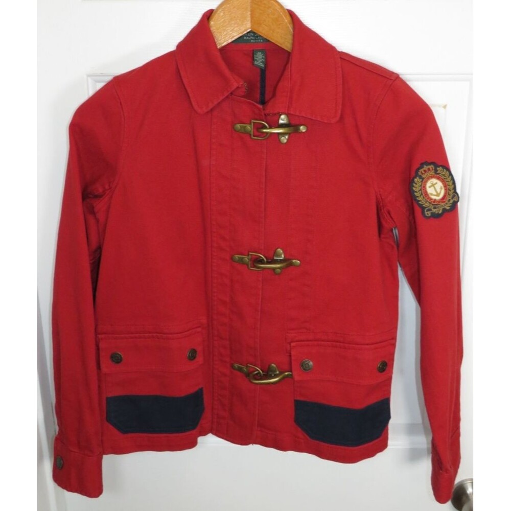 Vintage Lauren Ralph Lauren Fireman Lobster Clasp Chore Jacket Size XS-Petite